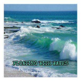 Blue ocean waves 2. photo print