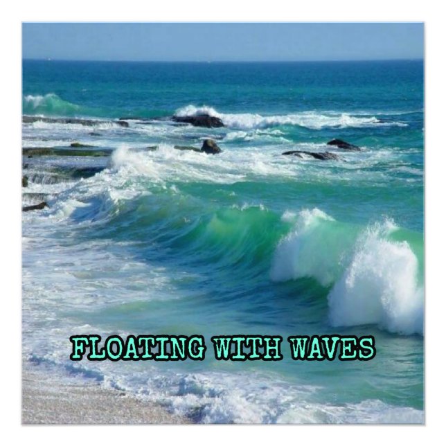 Blue ocean waves 2. photo print (Front)