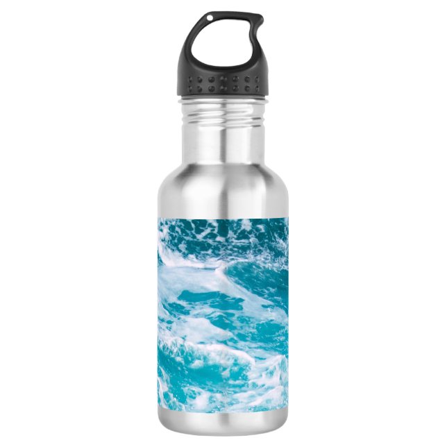 Blue Ocean Waves  710 Ml Water Bottle (Front)