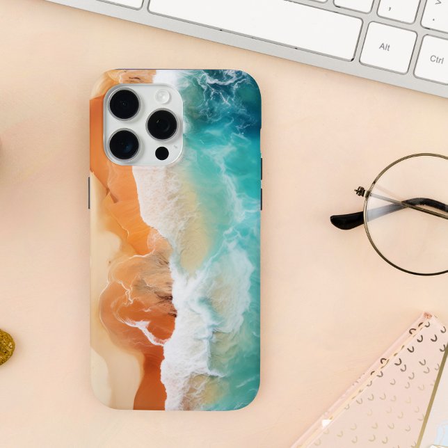 Blue Ocean Waves And Brown Sand Coast Case-Mate iPhone Case (Creator Uploaded)