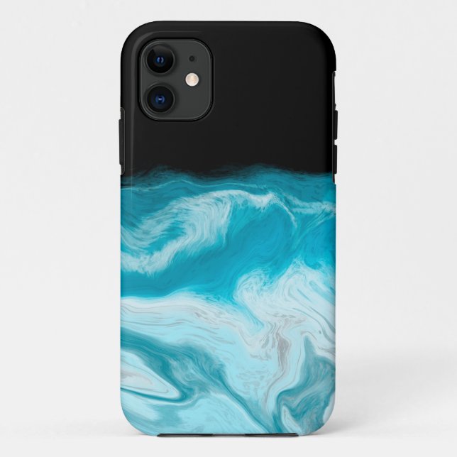  Blue Ocean Waves Fluid Art Case-Mate iPhone Case (Back)