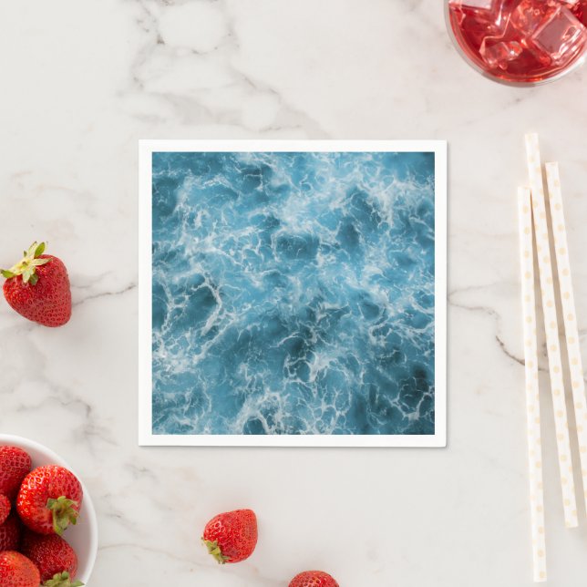 Blue Ocean Waves Napkin (Insitu)