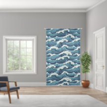 Blue Ocean waves pattern 