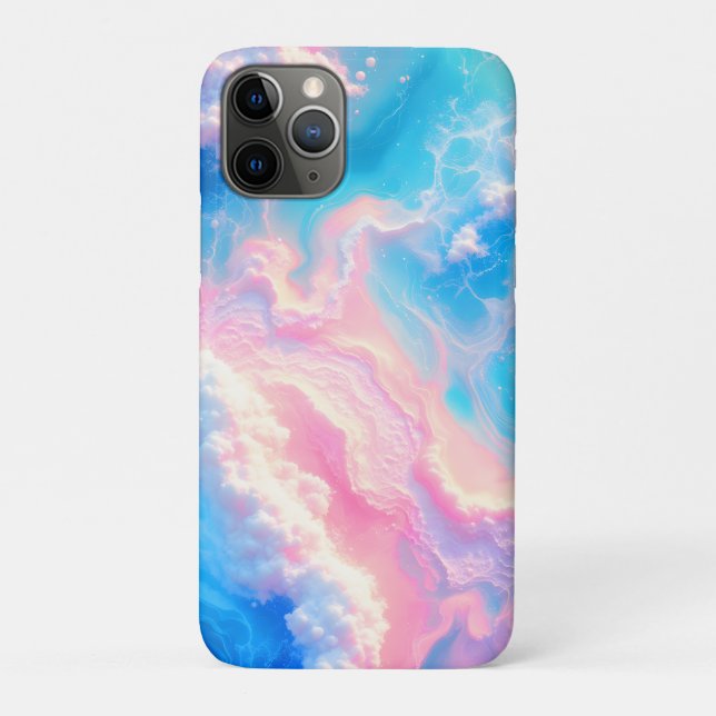 Blue Ocean Waves Pink Summer Sea Beach Turquoise  Case-Mate iPhone Case (Back)