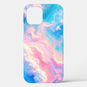 Blue Ocean Waves Pink Summer Sea Beach Turquoise iPhone 12 Case