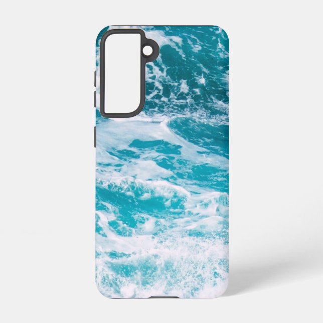 Blue Ocean Waves Samsung Galaxy S21 Case (Back)