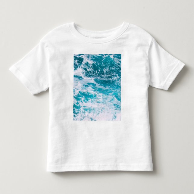 Blue Ocean Waves Toddler T-Shirt (Front)