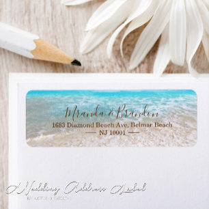 Blue Ocean Waves Tropical Beach Wedding Address