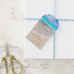 Blue Ocean Waves Tropical Beach Wedding Favour Tag<br><div class="desc">Add the perfect finishing touch to your destination wedding with these Blue Ocean Waves Tropical Beach Wedding Favour Tags. Designed to complement any seaside celebration, these favour tags feature a calming blue ocean wave design that instantly captures the serene beauty of a beachside ceremony. Whether tied to guest gifts, welcome...</div>