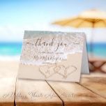 Blue Ocean Waves Tropical Beach Wedding Thank You Card<br><div class="desc">Make your heartfelt appreciation known with our Blue Ocean Waves Tropical Beach Wedding Thank You Card. Reflecting the tranquil beauty of the sea, this card is a tangible manifestation of your gratitude. The tranquil blues of the ocean waves are meant to symbolise the deep and lasting bond you share. It...</div>