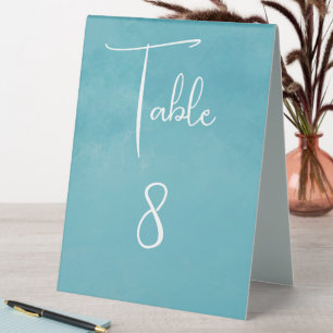 Blue Ocean Wedding Party Table Number