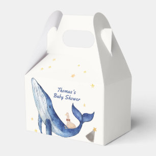 Blue Ocean Whimsical Duck Stars Whale Baby Shower Favour Box