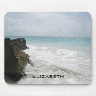 Blue Ocean with Foamy Waves Seascape Personalised Mouse Mat