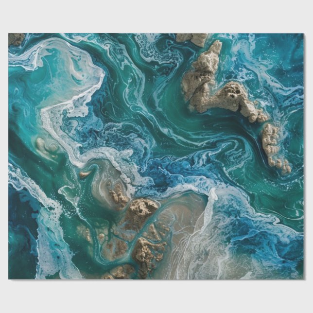 Blue Ocean Wrapping Paper (Flat)