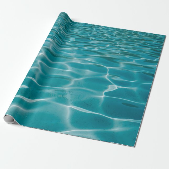 Blue ocean wrapping paper (Unrolled)