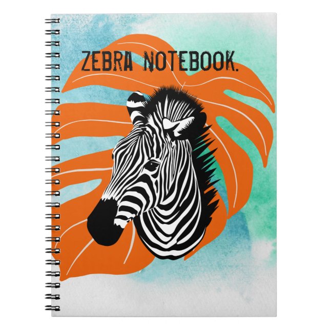 Blue ocean Zebra Notebook (Front)