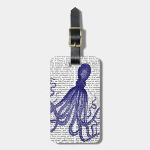 Blue Octopus 5 Luggage Tag