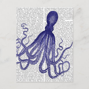 Blue Octopus 5 Postcard