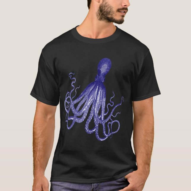 Blue Octopus 5 T-Shirt (Front)
