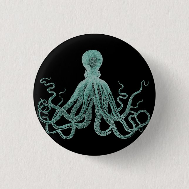Blue Octopus Button (Front)
