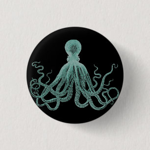 Blue Octopus Button