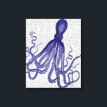 Blue Octopus Canvas Print<br><div class="desc">Coastal & Tropical</div>