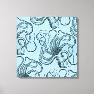 Blue Octopus Canvas Print