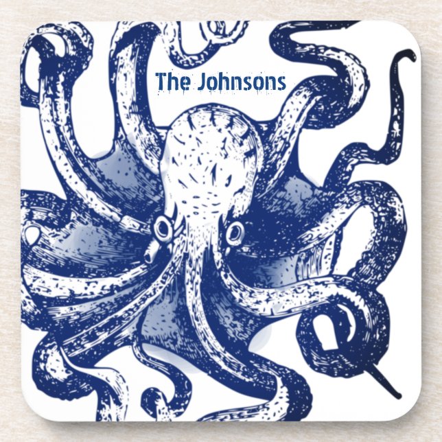 Blue Octopus Coaster (Front)