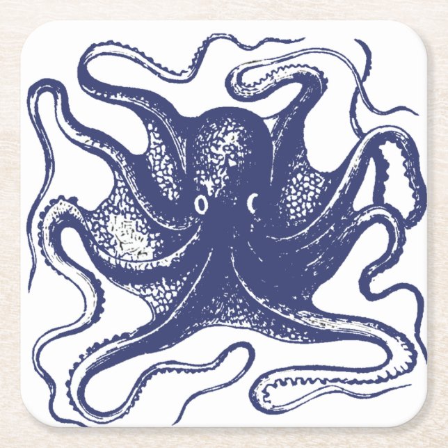 Blue Octopus Coaster (Front)