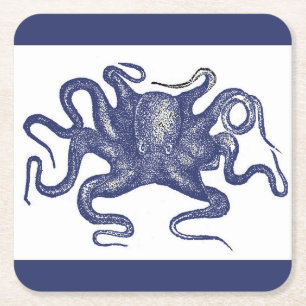 Blue Octopus Coasters