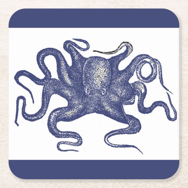 Blue Octopus  Coasters (Front)
