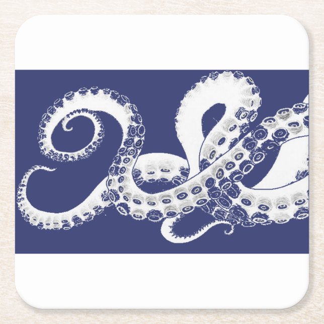 Blue Octopus Coasters (Front)