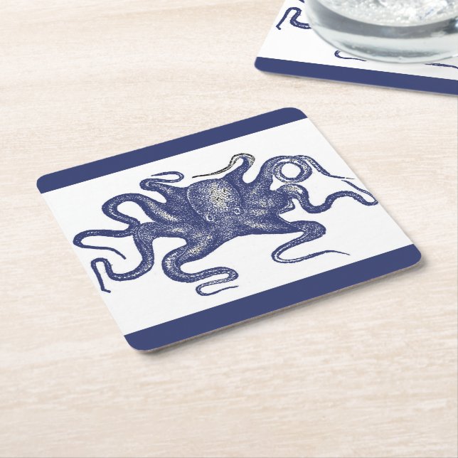 Blue Octopus Coasters (Angled)