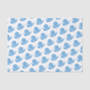 Blue Octopus Cute Animal Tissue Paper
