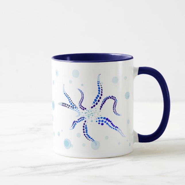 Blue Octopus Garden Mug (Right)