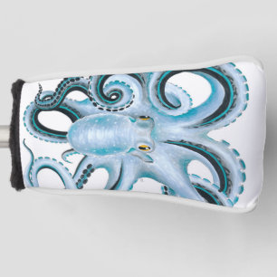 Blue Octopus Ink & Marker Golf Head Cover