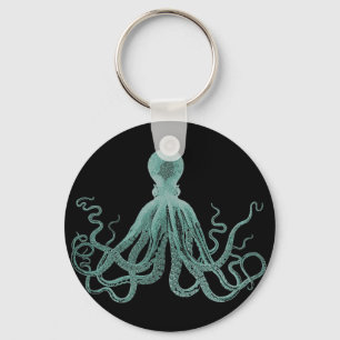 Blue Octopus Keychain