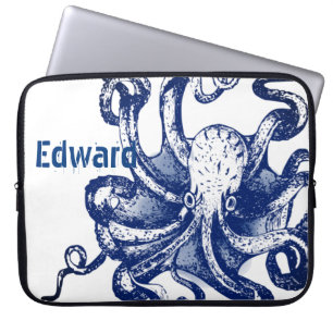 Blue Octopus Laptop Sleeve