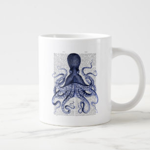 Blue Octopus Large Coffee Mug