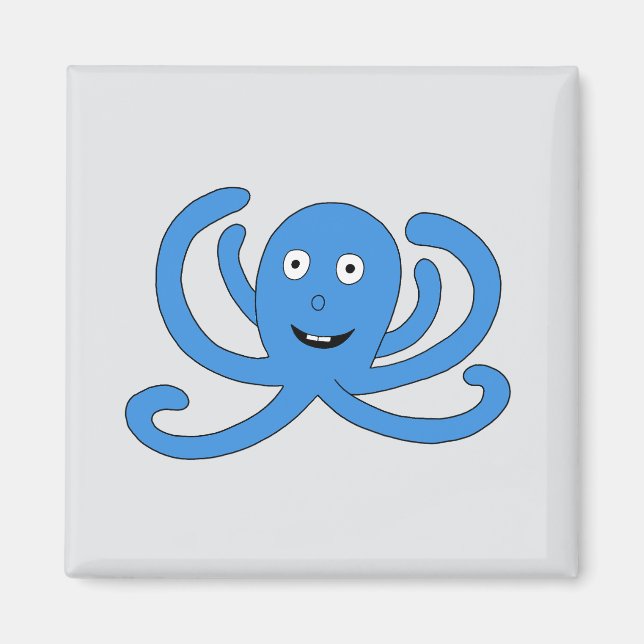 Blue Octopus Magnet (Front)