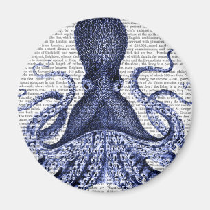 Blue Octopus Magnet