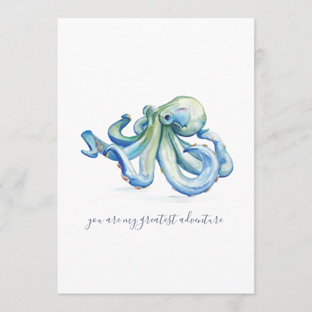 Blue Octopus Menu (Front)