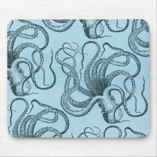 Blue Octopus Mouse Mat
