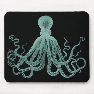 Blue Octopus Mousepad