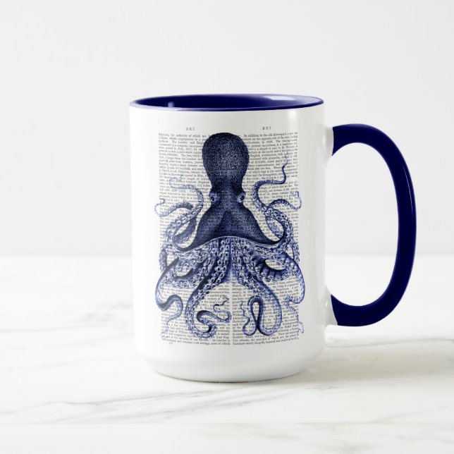 Blue Octopus Mug (Right)