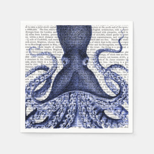 Blue Octopus Napkin