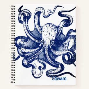 Blue Octopus Notebook