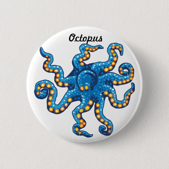 Blue Octopus pin (Front)