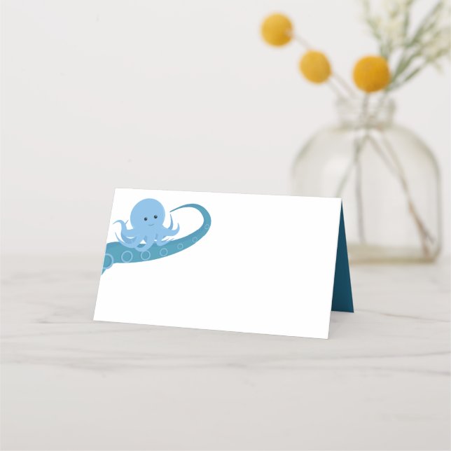 Blue Octopus | Placecards (Front)
