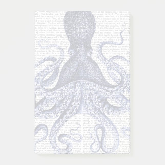 Blue Octopus Post-it Notes (Front)